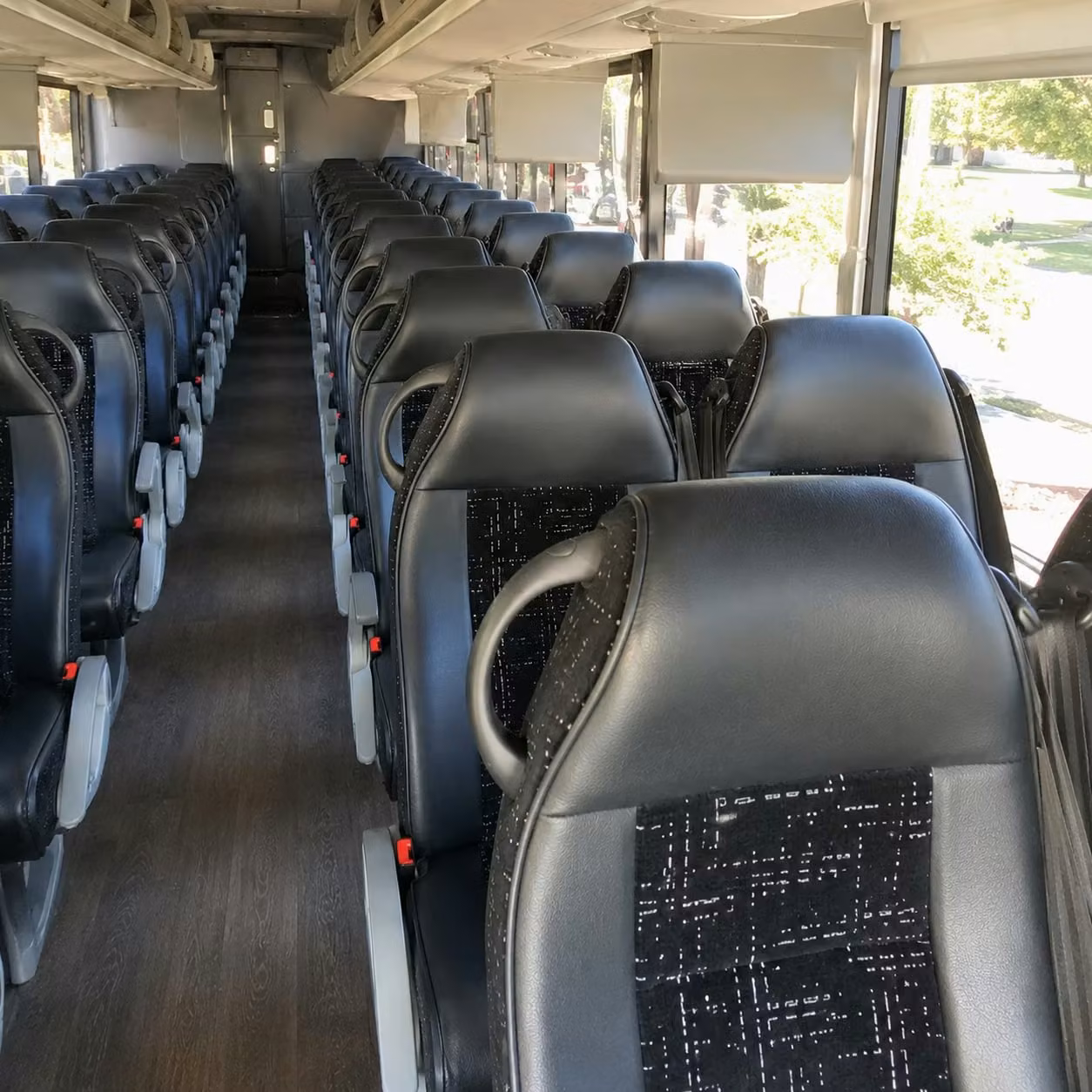 st paul charter bus rental interior